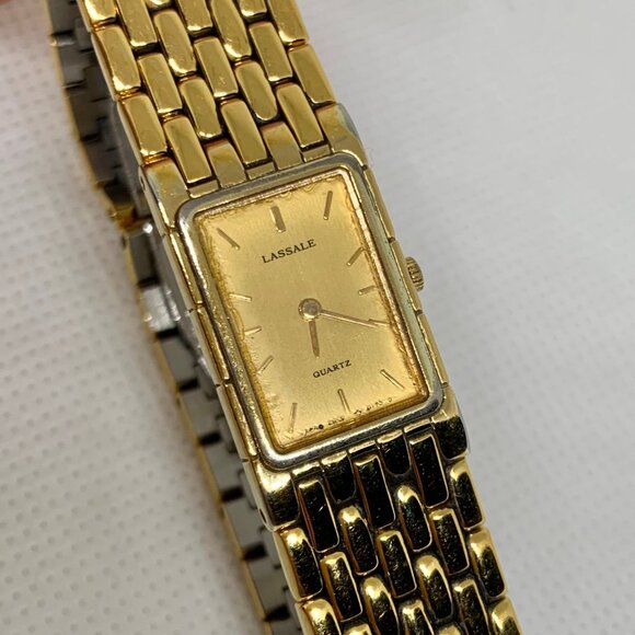 vintage Lassale Seiko quartz women’s watch gold tone 15mm 2E50-5189 running - Picture 2 of 8